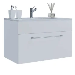 Bad-Waschplatz für die Wand in Weiß - Ipsum (zweiteilig)