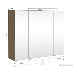 Bad-Waschplatz mit Midischrank Set - Leitha (dreiteilig)