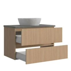 Bad-Waschplatz mit Midischrank Set - Leitha (dreiteilig)