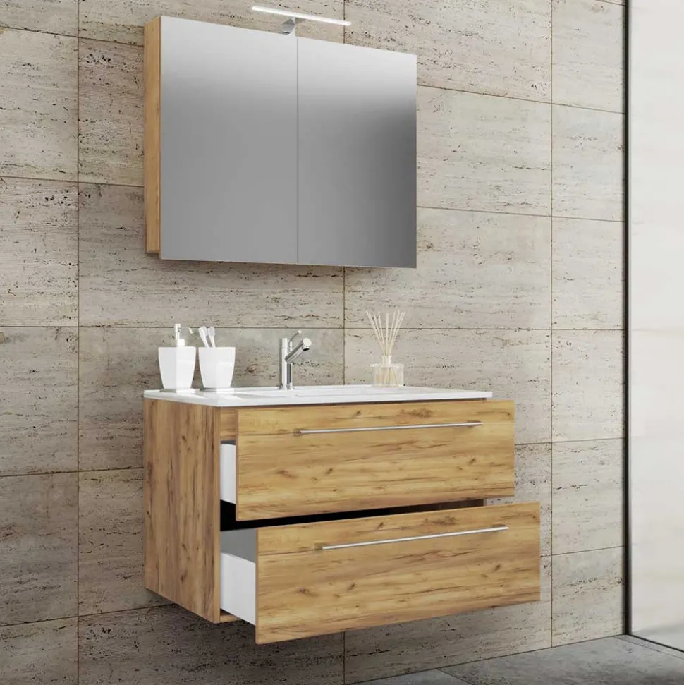 Bad-Waschtisch & Spiegelschrank modern - Karin (zweiteilig)