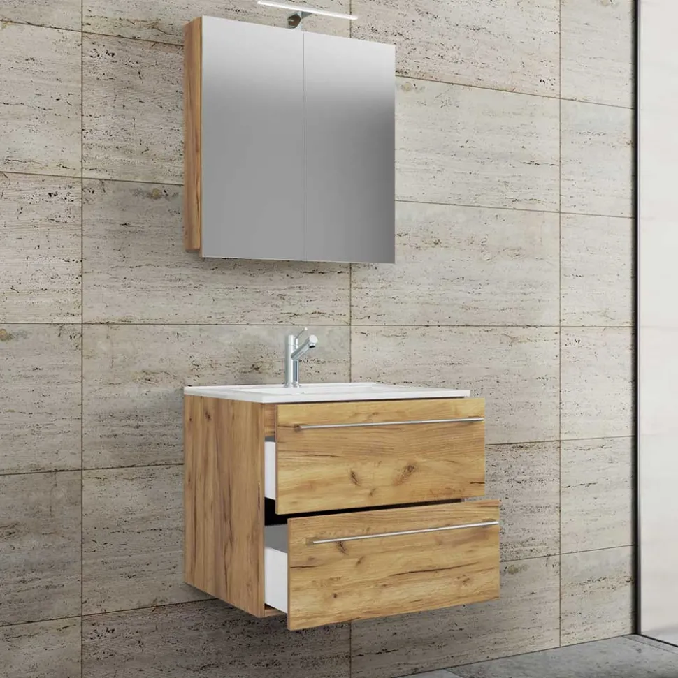 Bad-Waschtisch & Spiegelschrank modern - Karin (zweiteilig)