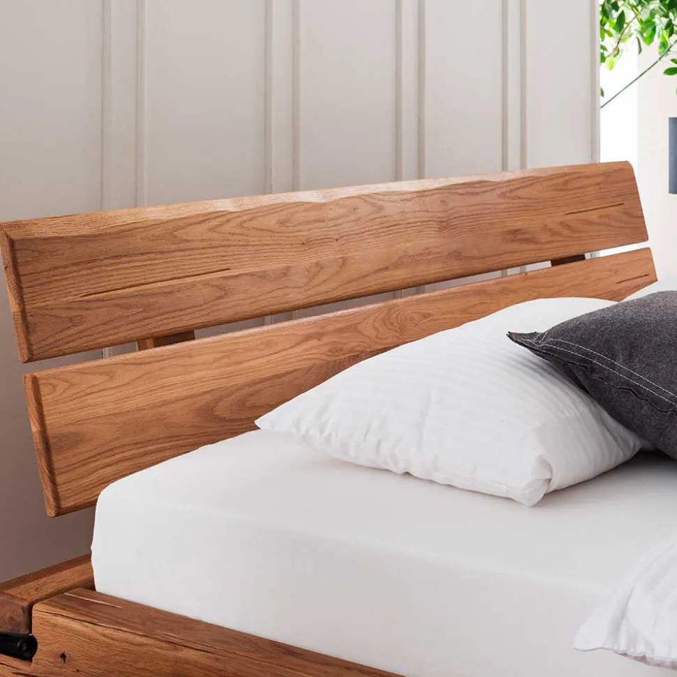 Balkenbett aus Eiche mit Kufen - Felictia