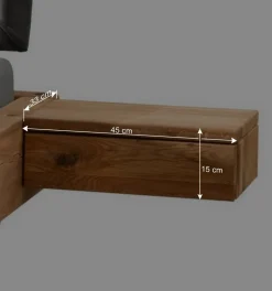 Balkenbett in Schwebeoptik mit Wangengestell - Dominico