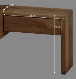 Balkenbett mit Naturkanten Kopfteil - Blevos