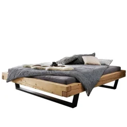 Balkenbett ohne Kopfteil aus Fichte Massivholz - Lary