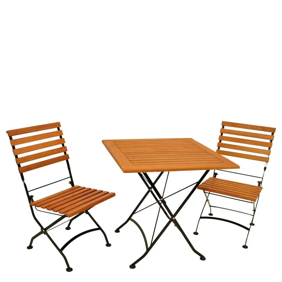 Balkon Klappgarnitur mit zwei Sitzplätzen - Zirova (dreiteilig)