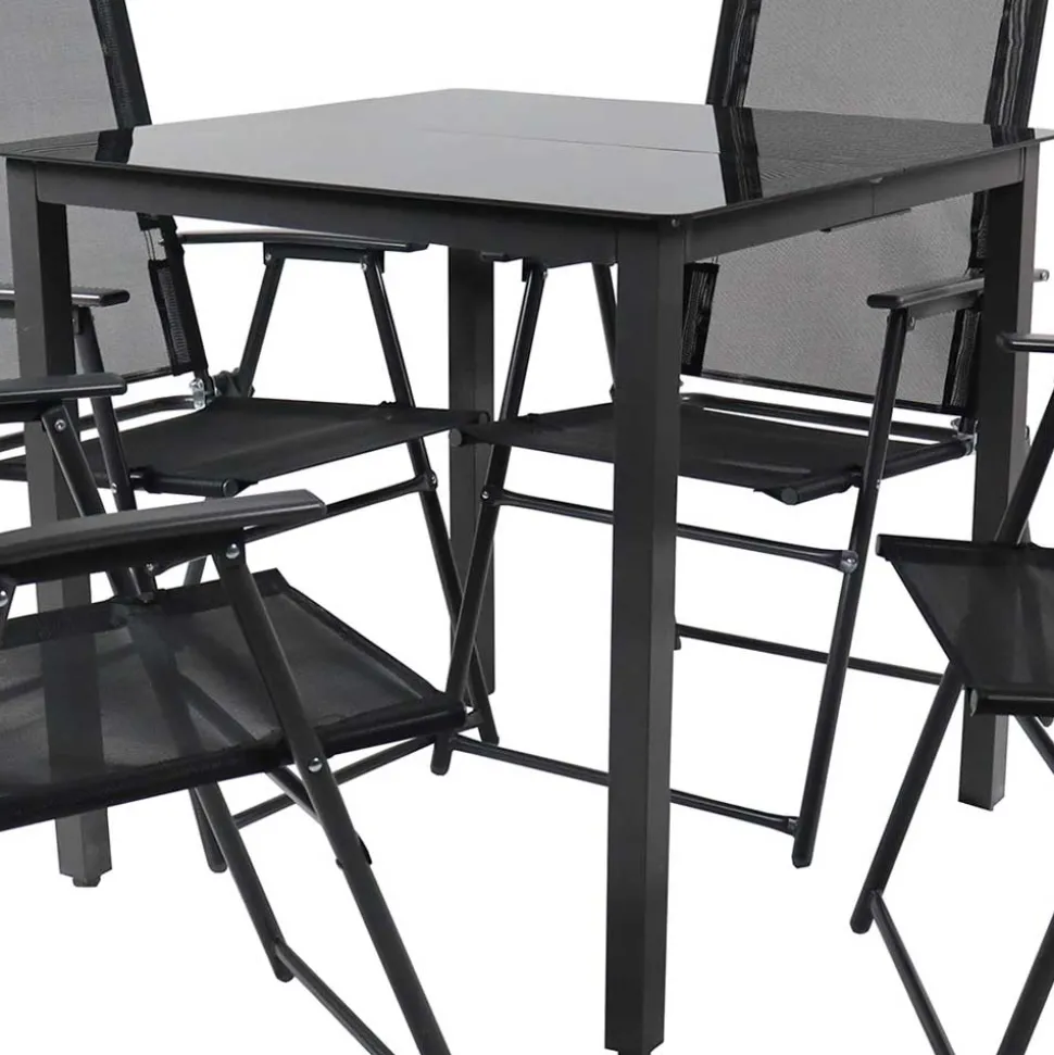 Balkon-Tischgruppe für 4 Personen - Crimas (fünfteilig)