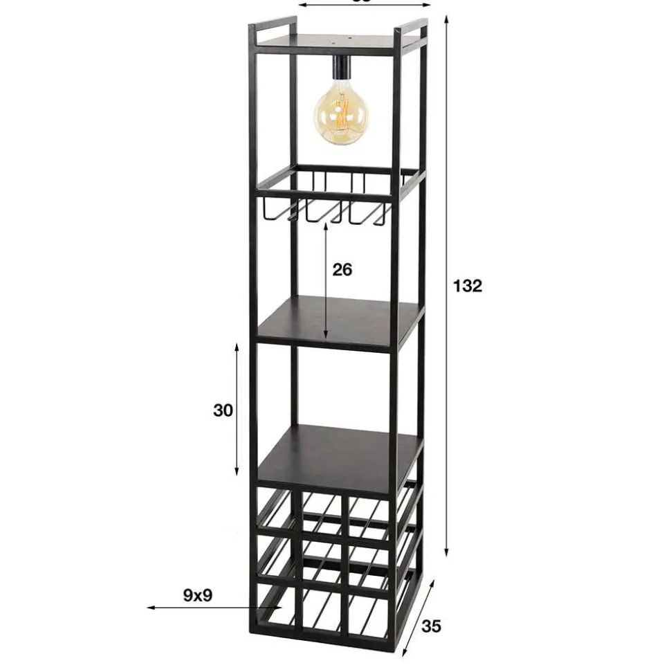Bar Regal mit Licht im Industrial Design - Levanton