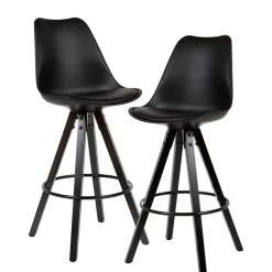 Bar Schalenstühle in Schwarz - Ilussiana (2er Set)