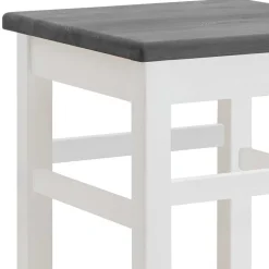 Bar Tischgruppe in Weiß und Grau - Mantryna (dreiteilig)