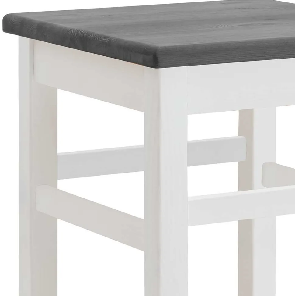 Bar Tischgruppe in Weiß und Grau - Mantryna (dreiteilig)