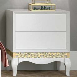 Barock Design Bett & Nachtkommoden - Valganios (dreiteilig)