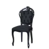 Barock Designstuhl in Schwarz - Crystono