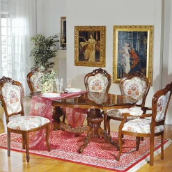 Barock Esszimmer Gruppe Magari mit ovalem Tisch (sechsteilig)