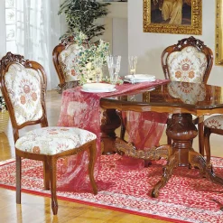 Barock Esszimmer Gruppe Magari mit ovalem Tisch (sechsteilig)