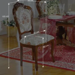 Barock Esszimmer Gruppe Magari mit ovalem Tisch (sechsteilig)