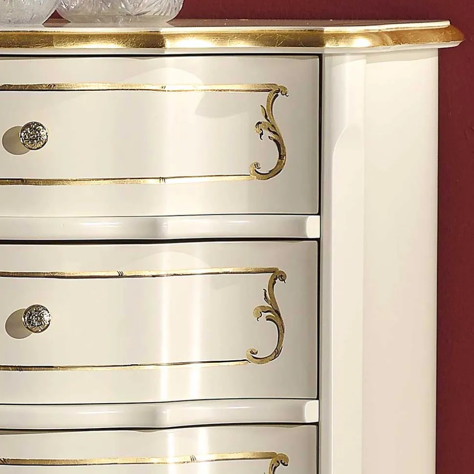 Barock Hochkommode mit fünf Schubladen - Datalera