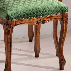 Barock Hocker gepolstert Agosto in Grün