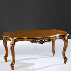 Barockstil Couchtisch in Buche Braun - Avellina