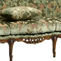 Barock-Stil Sofa in Grün mit Blumen - Graz