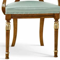 Barockstuhl mit Armlehnen in Mint - Eracosta