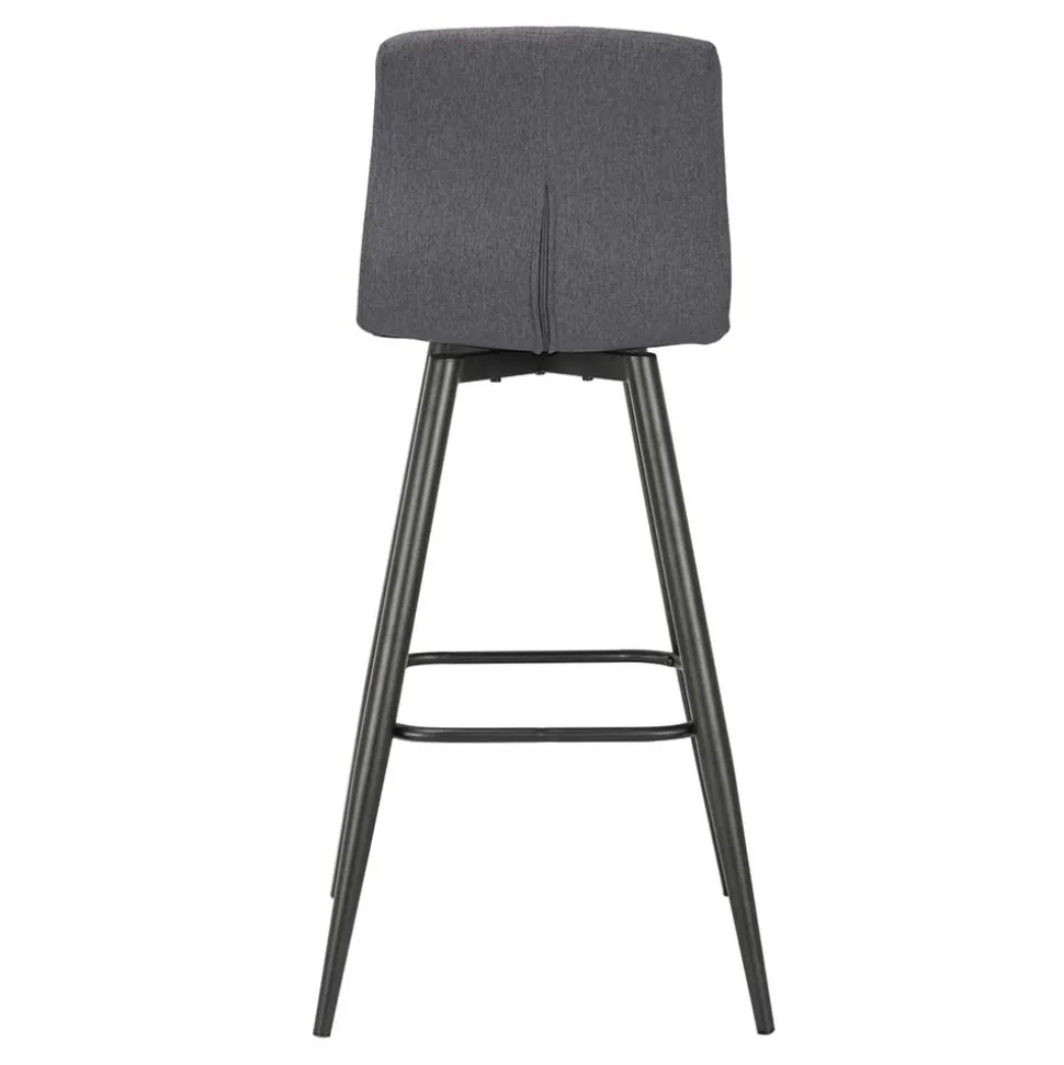 Barstühle in Anthrazit Stoffbezug - Una (2er Set)