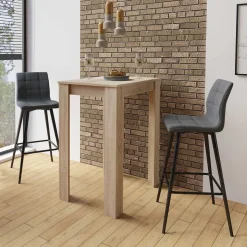 Barstühle in Anthrazit Stoffbezug - Una (2er Set)