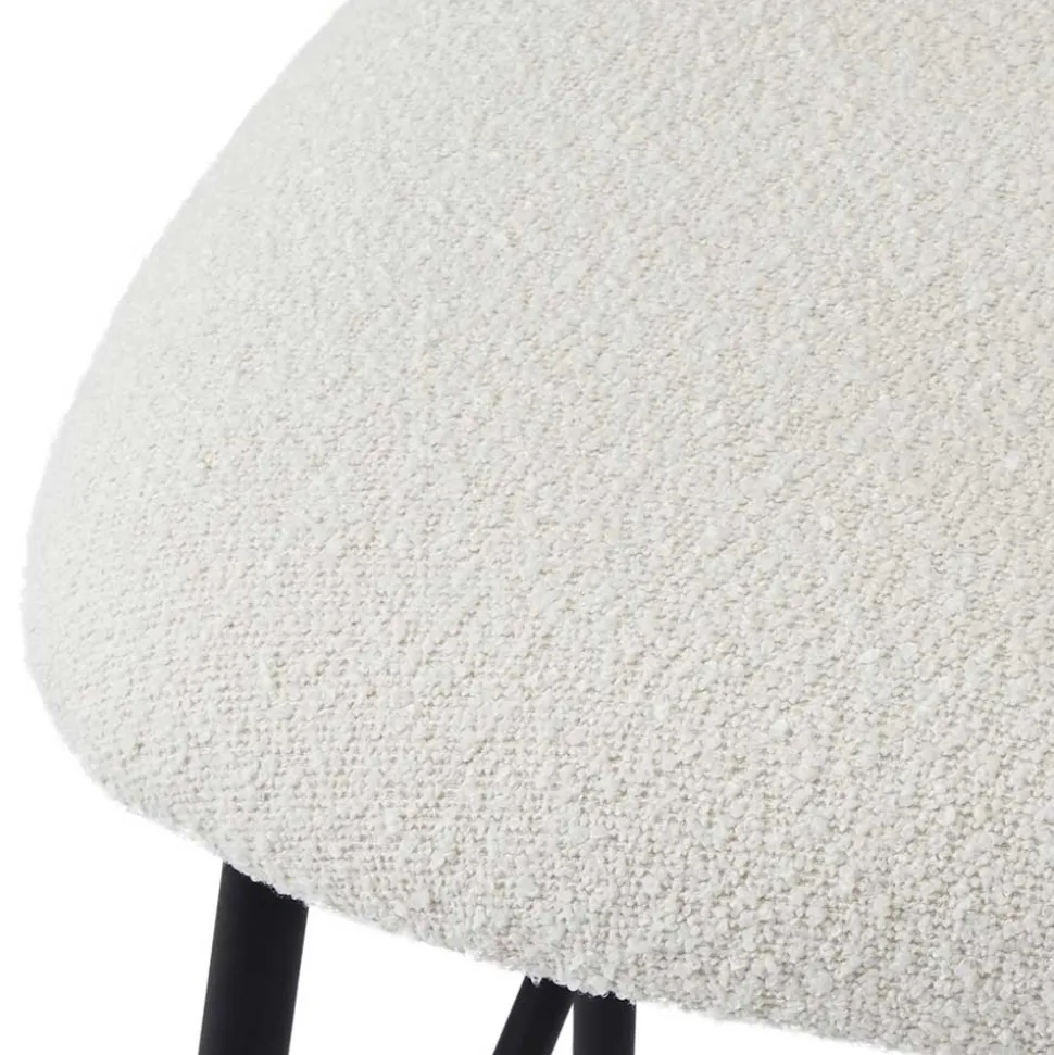 Barstühle in Cremeweiß und Schwarz - Bean (2er Set)