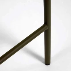 Barstuhl aus Geflecht in Dunkelgrün - Madias (4er Set)