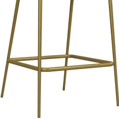 Barstuhl in Creme mit Messing - Rucia