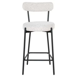 Barstuhl in Cremeweiß Boucle - Elliot