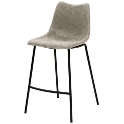 Barstuhl in Lichtgrau Kunstleder - Mayotta