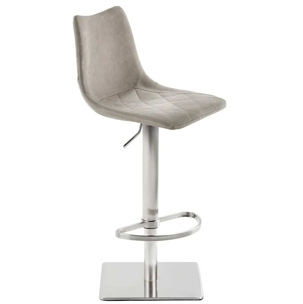Barstuhl mit Schalensitz in Lichtgrau - Inn