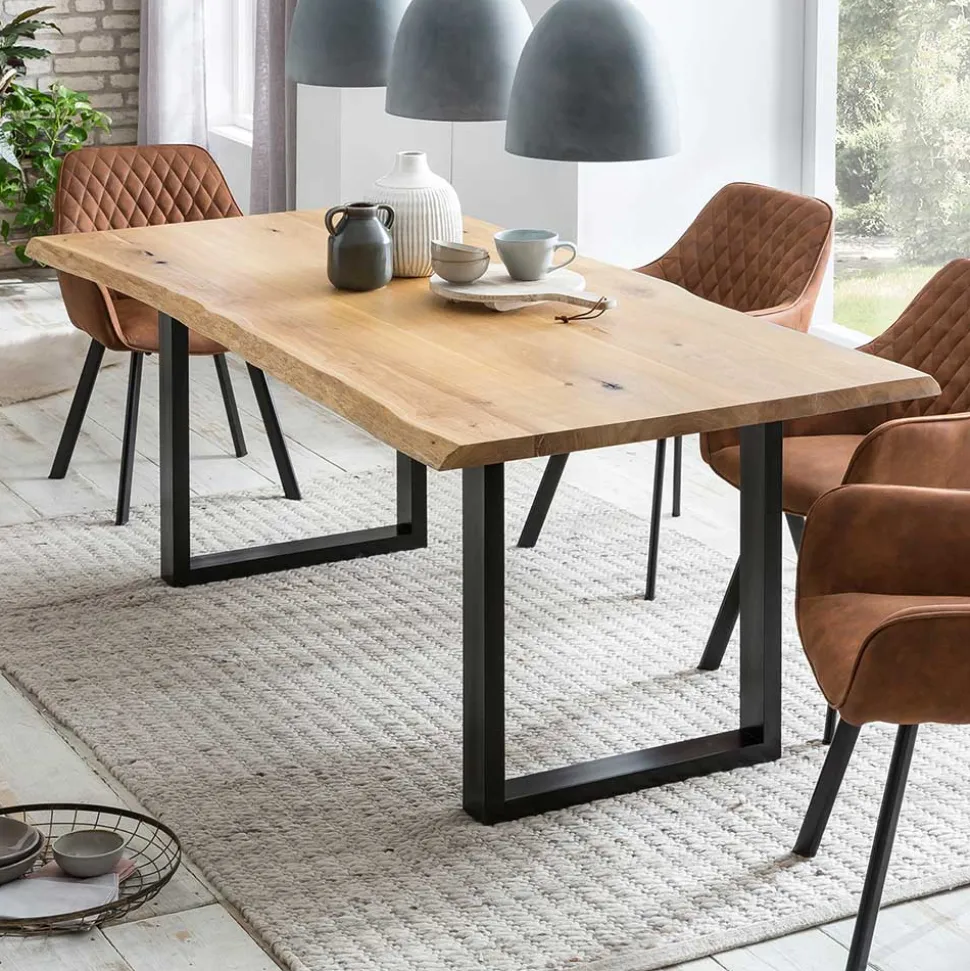 Baumkante Esszimmertisch aus Eiche - Selvina