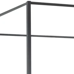 Baumkante Wildeiche Bett mit Metall Himmel Gestell - Agadi