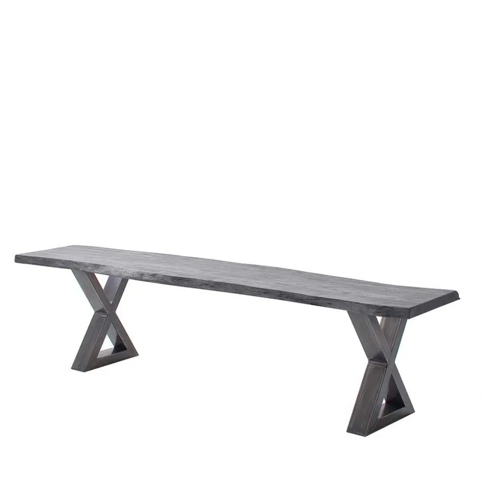 Baumkanten Essbank in Akazie Grau - Simael