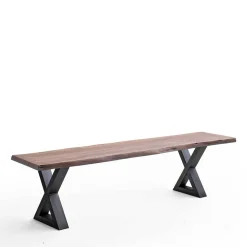 Baumkanten Esstisch-Bank in Walnuss - Gianmario