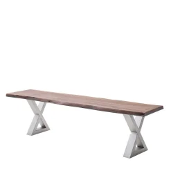 Baumkanten Esszimmerbank in Walnuss - Veit