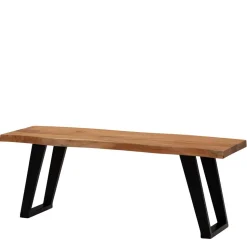 Baumkanten Flurbank aus Akazie Massivholz - Reggio