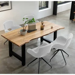 Baumkanten Tischgruppe Set - Bryan (fünfteilig)