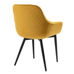 Baumkanten-Esstisch und Samtstühle - Drobeta (fünfteilig)