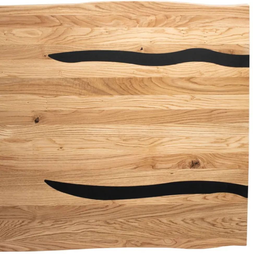 Baumkantentisch aus Eiche mit Epoxid-Harz - Slavidra