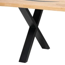 Baumkantentisch aus Eiche mit Epoxid-Harz - Slavidra