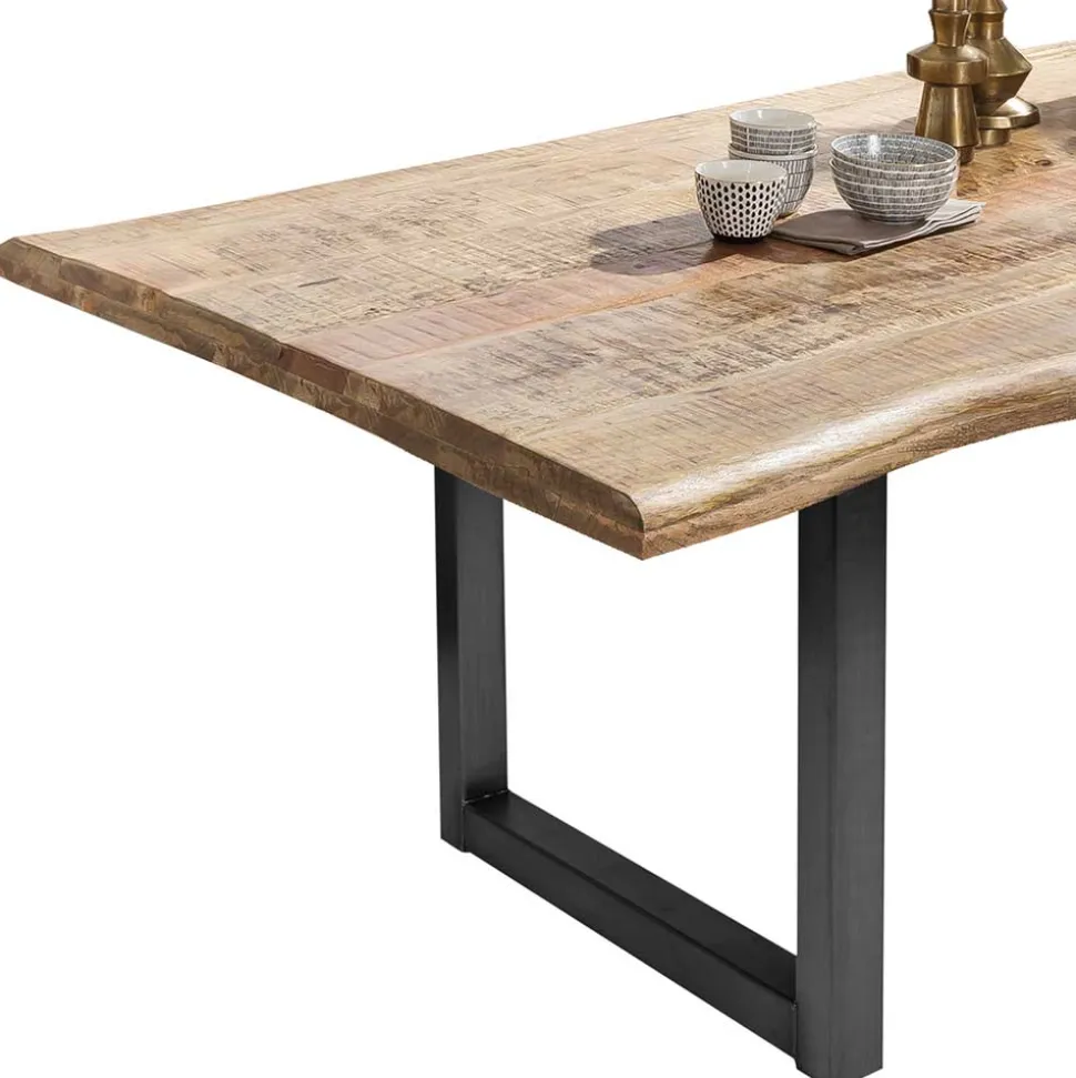 Baumkantentisch aus Mangobaum Massivholz - Danae