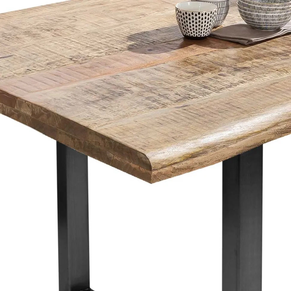 Baumkantentisch aus Mangobaum Massivholz - Danae