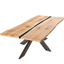 Baumkantentisch mit Epoxid-Harz-Einlage - Cocktail