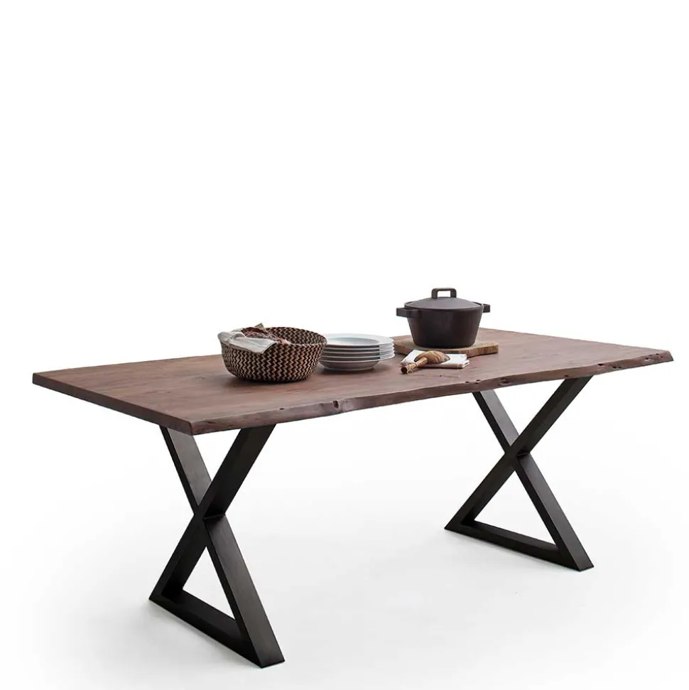 Baumkantentisch mit X Gestell - Geniasan