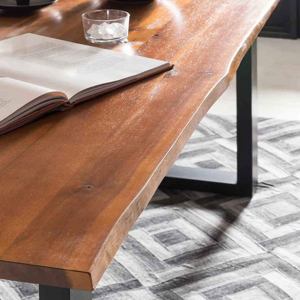 Baumkantentisch und vier Stühle Set - Lago (fünfteilig)