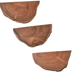 Baumscheiben Wandboards aus Akazie Massivholz - Tofana (dreiteilig)