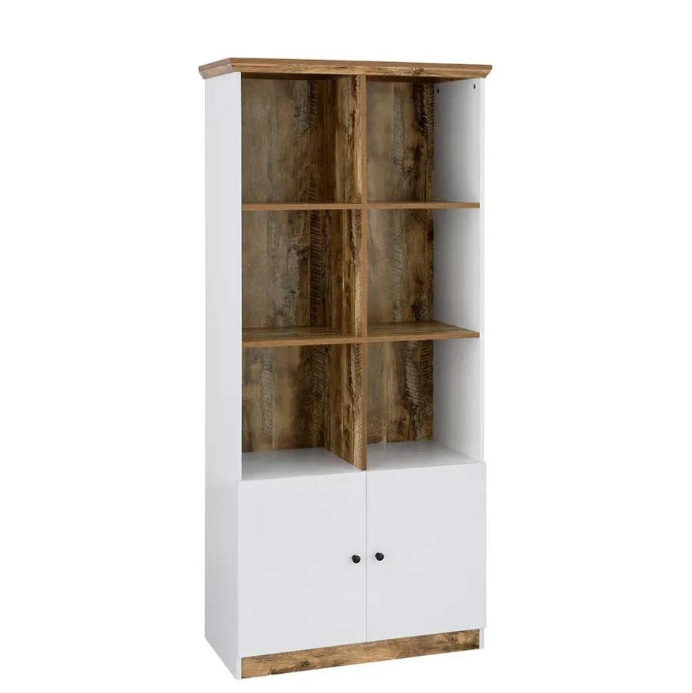 Bücherregal in Holz verwittert Dekor - Heico